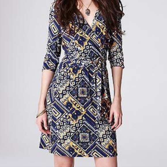 Lucky Brand Dresses & Skirts - NWT Lucky Brand Geometric Print Wrap Dress M
